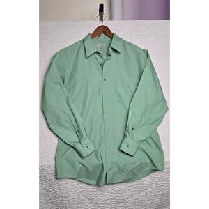 Van Heusen Men's Mint Green L/S Button Down 32x33 Career Formal Business Attire